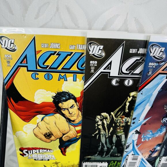 Superman Action Comics 858-866 868-869 871-873 Lot Geoff Johns Vs Brainiac - Picture 2 of 7
